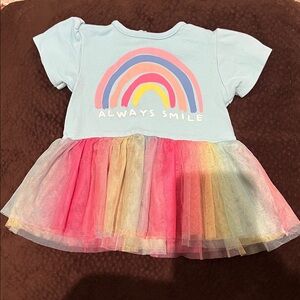 Lily & Jack Baby Rainbow Tutu Dress - Pastel Blue Top